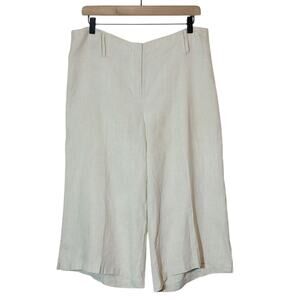 In The Wash Linen Gaucho Pant Wide Leg Natural Beige Coastal Boho Chic Casual 12